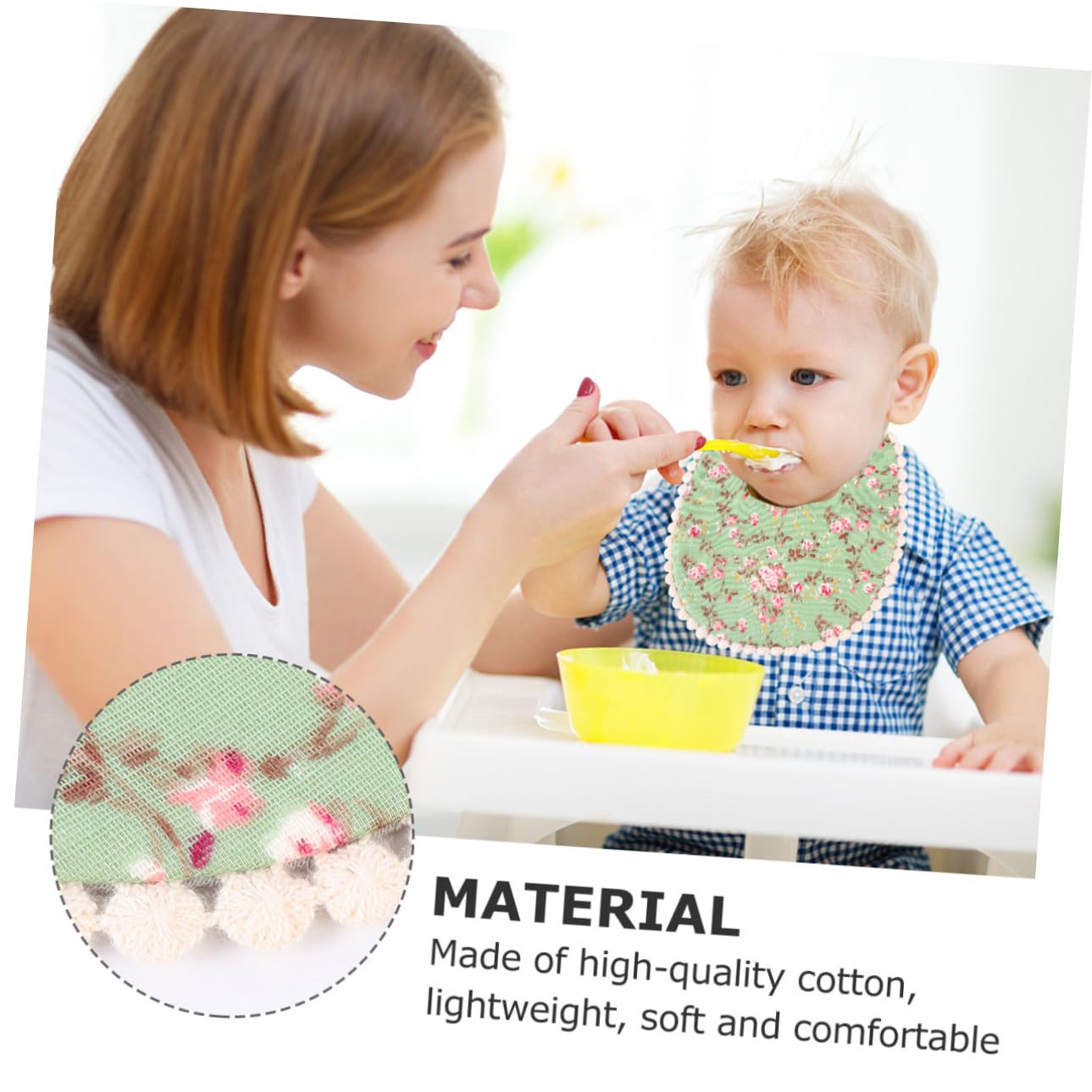 ifundom 6pezzi Bavaglini Impermeabili Per Cotone Doppio Bavaglini Unisex Per Svezzamento e Teething Facili Da Lavare e Asciugare Assorbono Perfettamente La Saliva
