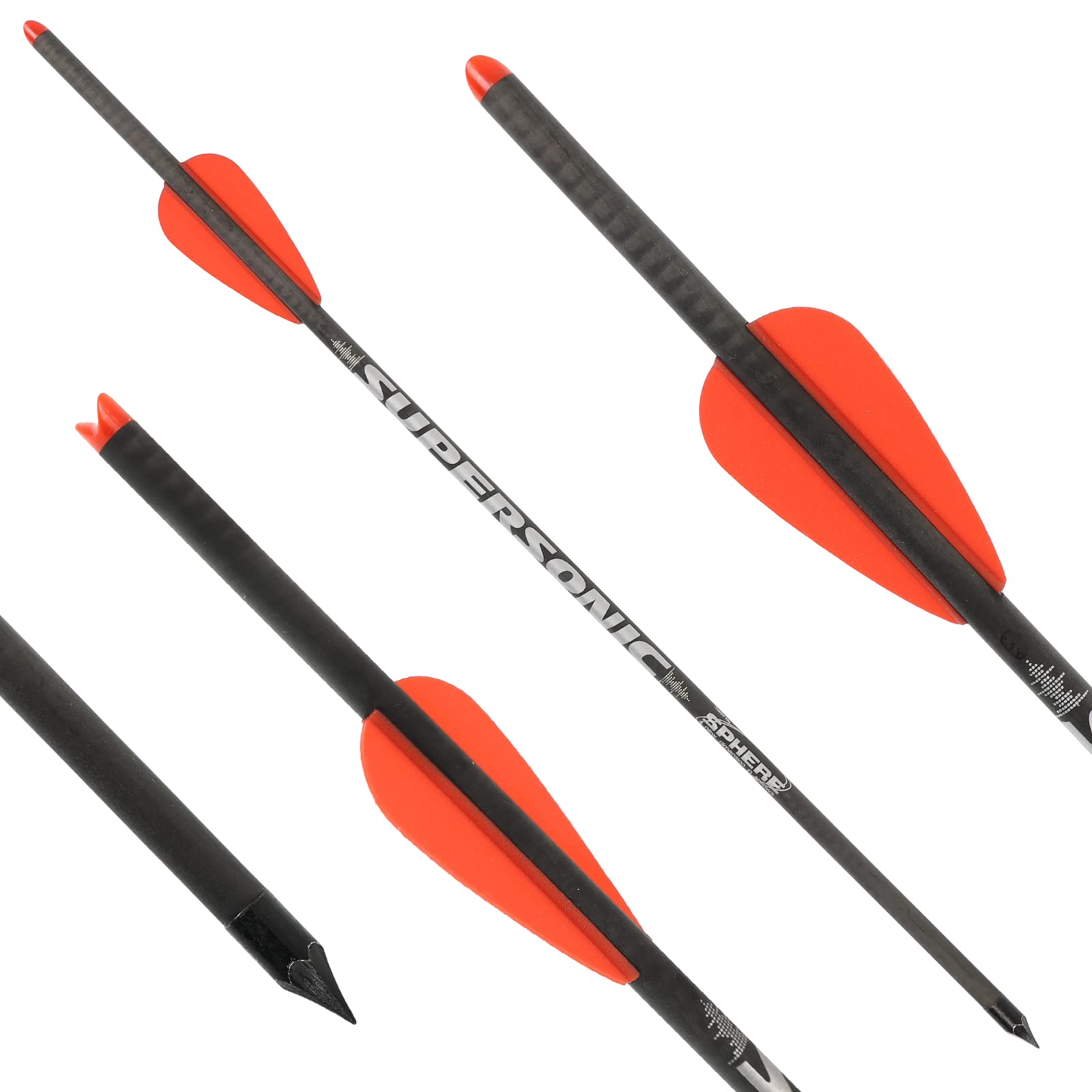 6er Pack X-Bow FMA Supersonic REV, 24T Carbon, Bodkinbolzen by Sphere | für Armbrust