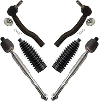 Vista 103 de TRQ Kit de dirección interior y exterior para lado del conductor y del pasajero delantero, con cremallera de dirección y fuelle de piñón compatible