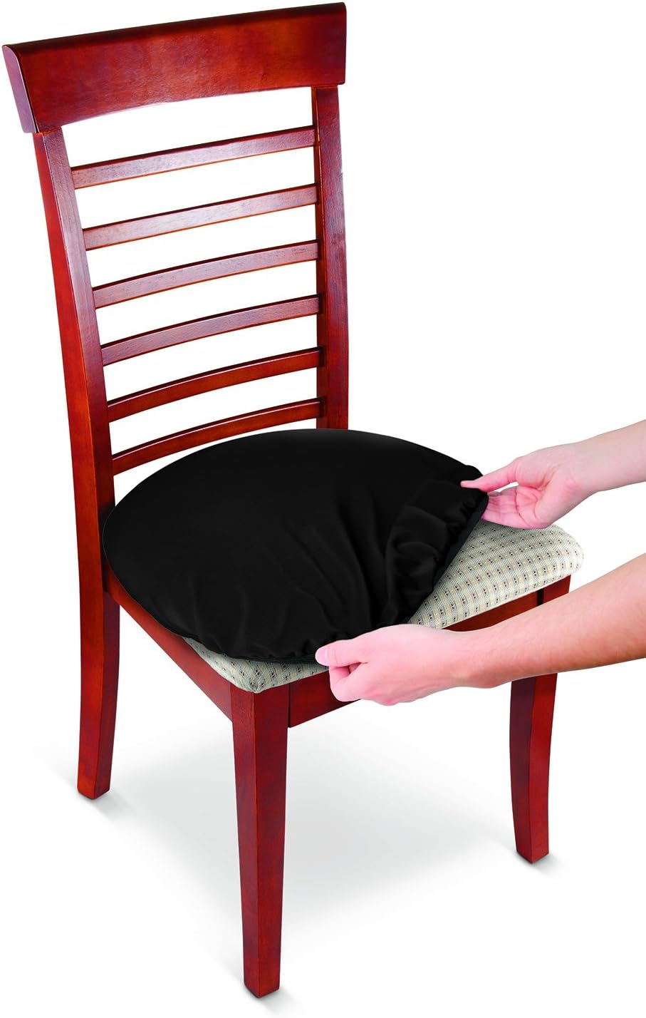 Soft, Stretchable, Removable, Machine Washable Seat Covers And Protectors For Kids, Pets And Entertaining, Set Of 2, Black