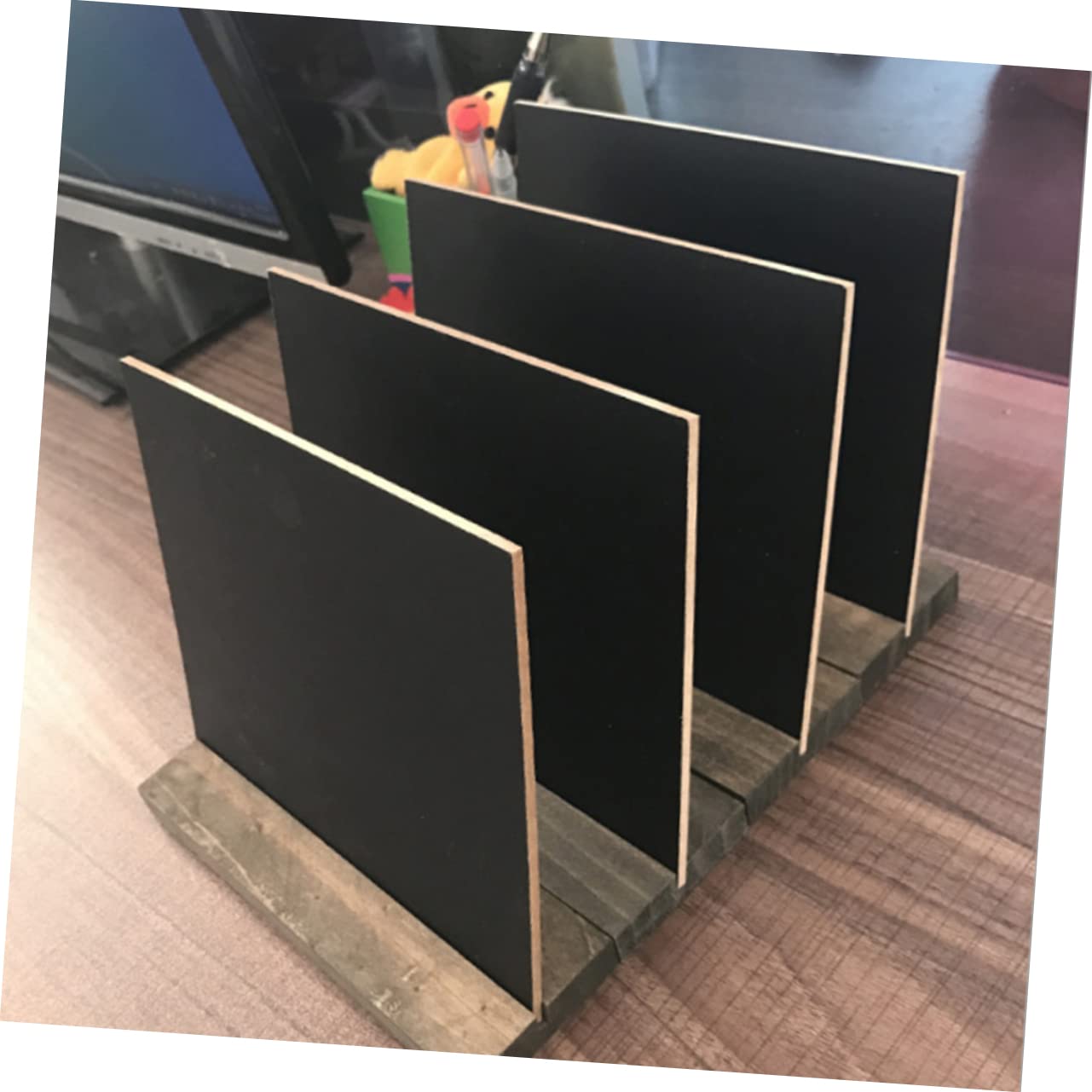Mini Tableau Noir de Table 10 Pièces en Bois pour Restaurant