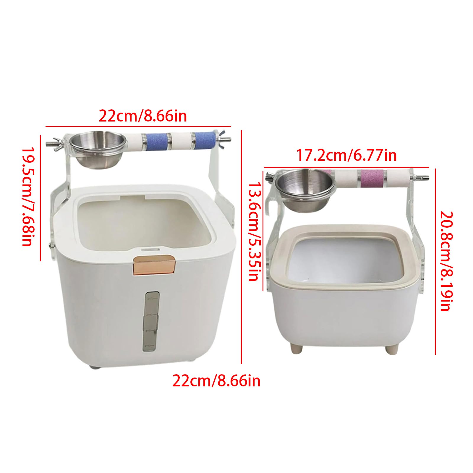 Soporte para Inodoro para pájaros de fácil Limpieza, Cubo extraíble, Percha de pie para periquitos, tortolitos, Accesorios de Entrenamiento para pájaros, Accesorio para Loros