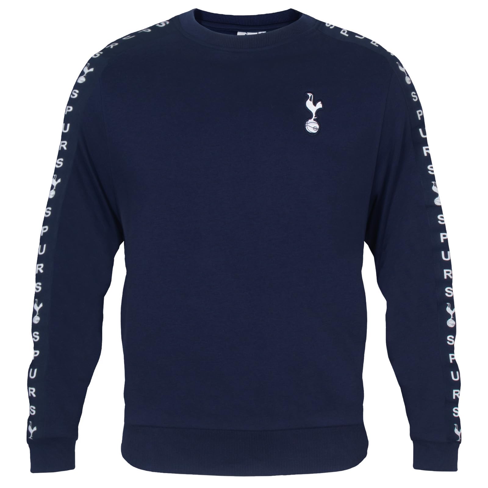 Tottenham Hotspur Men’s Sweatshirt Taped Official Football Gift Navy Medium
