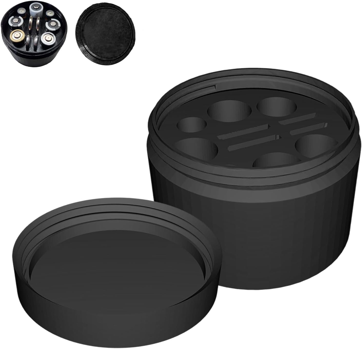 Range Puck Battery Storage Organizer for CR123A CR2 AAA CR2032 CR1632 | Compact Battery Holder for Outdoor Emergency Gear