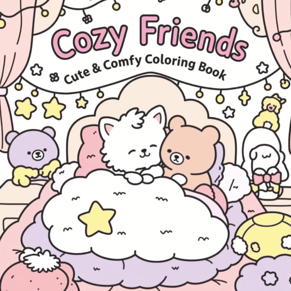 Cozy Friends Cutie & Comfy Coloring Book: Adorable Animal Coloring Book – Relaxing and Wholesome Pages of Cozy Moments, Friendship, and Fun