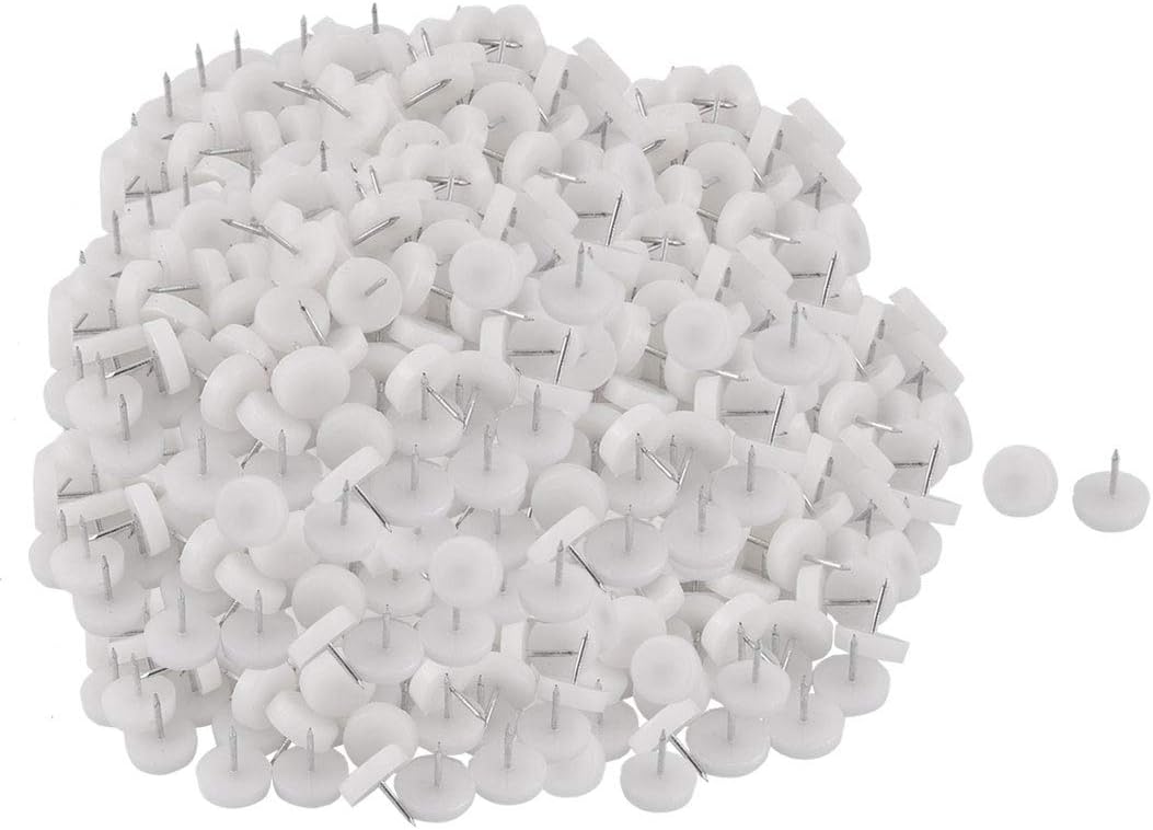 Nylon Furniture Chair Table Leg Feet Protector Pad Glide Nail 18mm 800pcs White (id: e7b 9eb CEE f75 448