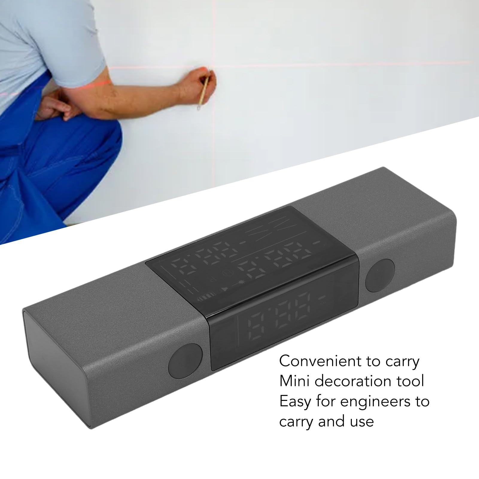 Zerodis Mini Télémètre Portable à Double avec écran LED, Mesure de Haute Précision, Plusieurs Modes de Fonctionnement, Lignes de Mesure Plus Claires, Mesure de Distance