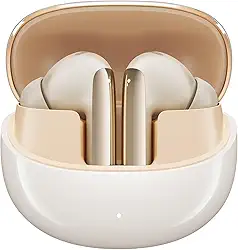 Fones de Ouvido QCY MeloBuds Pro, Fone Bluetooth com Cancelamento de Ruído Ativo, Certificação Hi-Res, 34 Horas De Reprodução, Dourado