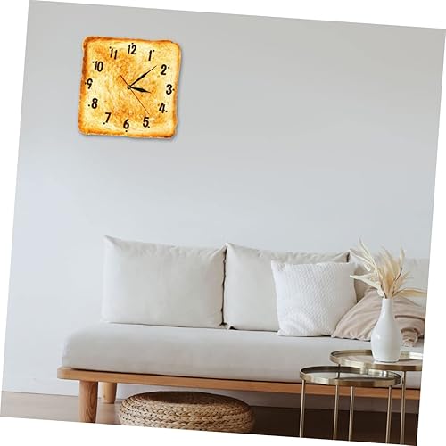 Miniatura 3 de HOMSFOU Reloj de batería para decoración de oficina, reloj de pared digital para dormitorio, sala de estar, sin tictac, reloj de pared decorativo,