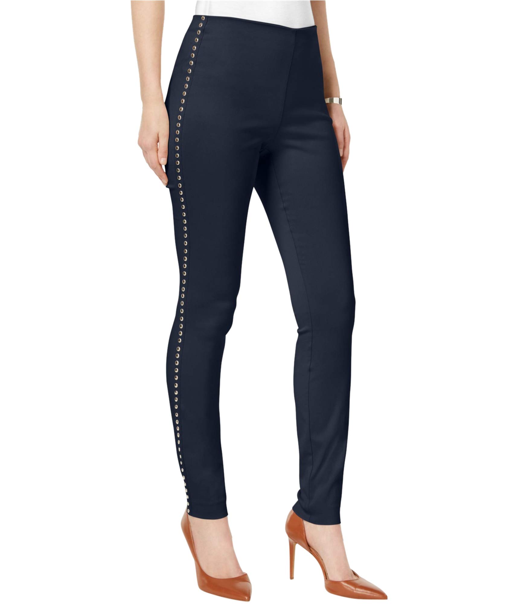 I-N-C Womens Pull-On Casual Trouser Pants Blue 0 Regular
