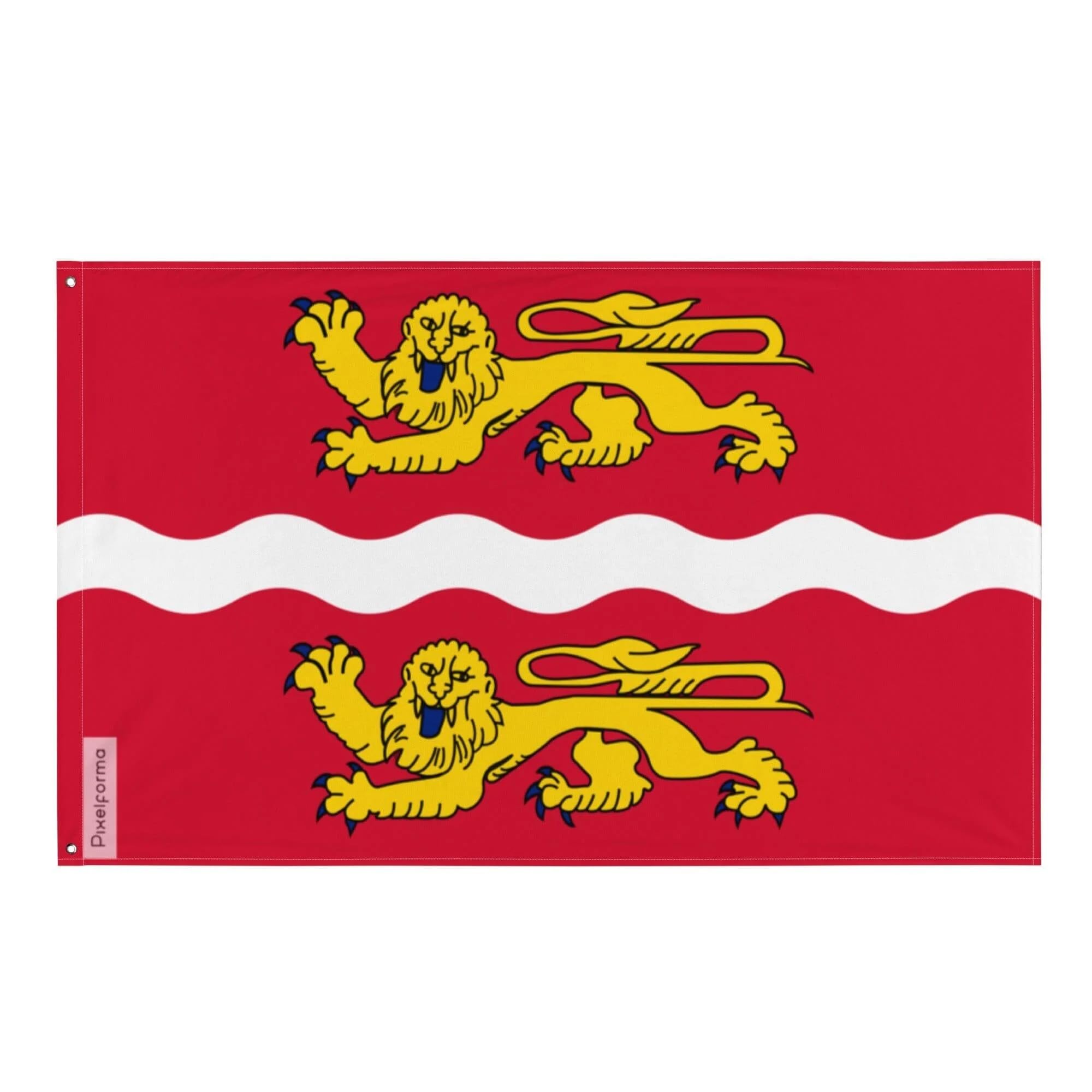 Pixelforma Seine-Maritime Flag in Various Sizes 100% Polyester Print with Double Hem 192 x 288 cm 2. 2 Eyelets Left