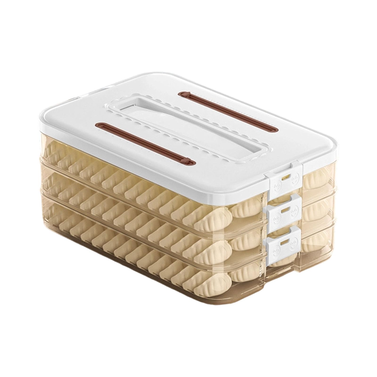 Tsophreniq Multilayer Kitchen Freezer Box Sealed Stackable Design for Dumplings Wonton Iced Food Storage Multiple Layer Freezer Storage Box