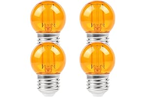 G40 Small dim Amber E26 Base Light Bulbs