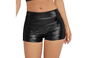 Women's Metallic Rave Booty Shorts: Dance Festival Essentials