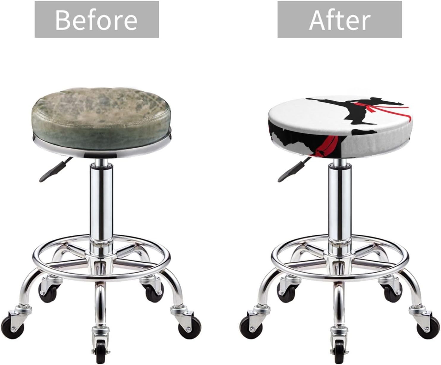 Round Bar Stool Seat Cover for Home Kitchen Dining Chair - 14 inch