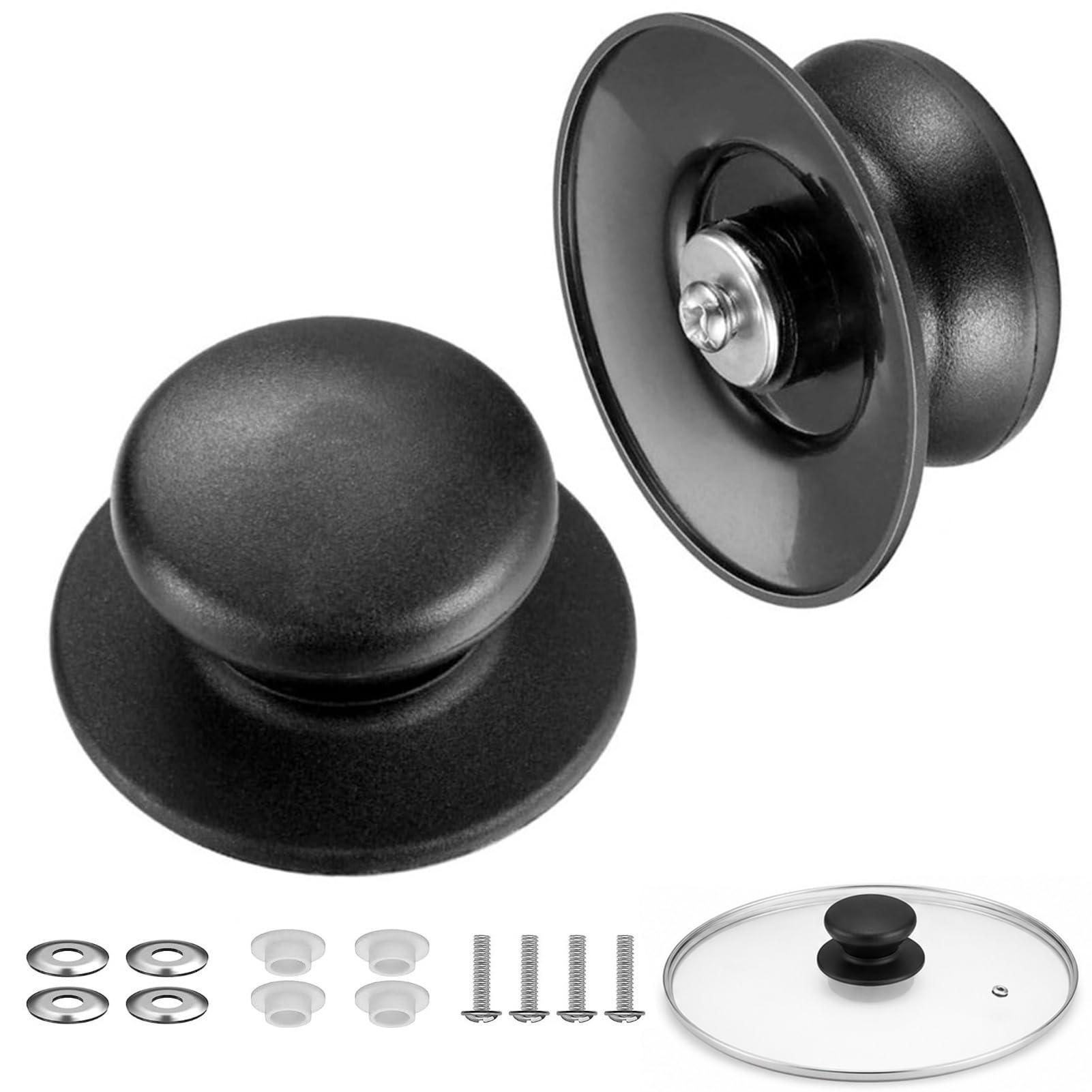 2 Stück Topfdeckelgriff,Topfdeckel Griff Universal,Topfgriffe,Topfgriff,Ersatzteile Für Deckel,Topfdeckelknopf,Deckelknopf,Topfdeckelgriff Ersatz,für Topfdeckel,Kasserolle,Ersatzknöpfe