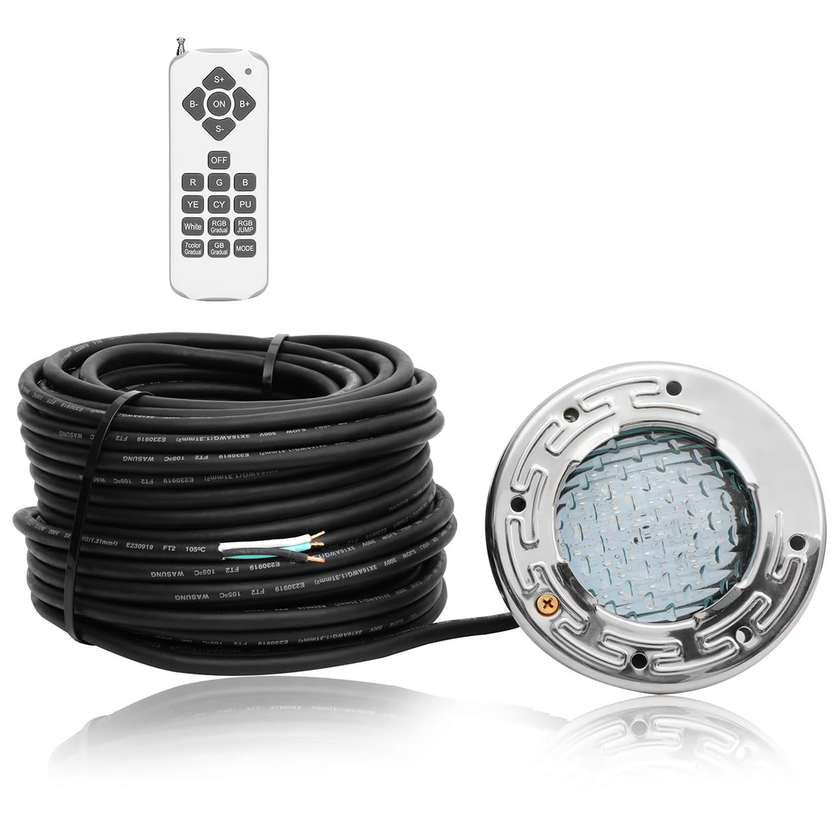 LEDIARY 6 Inch LED RGB Pool Lights For Inground Pool, AC120V 15W Underwater Swimming