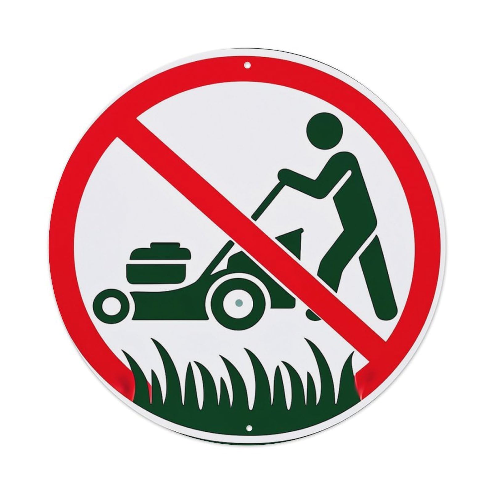 Please Do Not Mow Thank You_1 Retro Metal Sign Round Tin Sign, Vintage Decor Art Poster for Bar, Home, Man Cave, Kitchen, Laundry Room Gift 8x8Inch