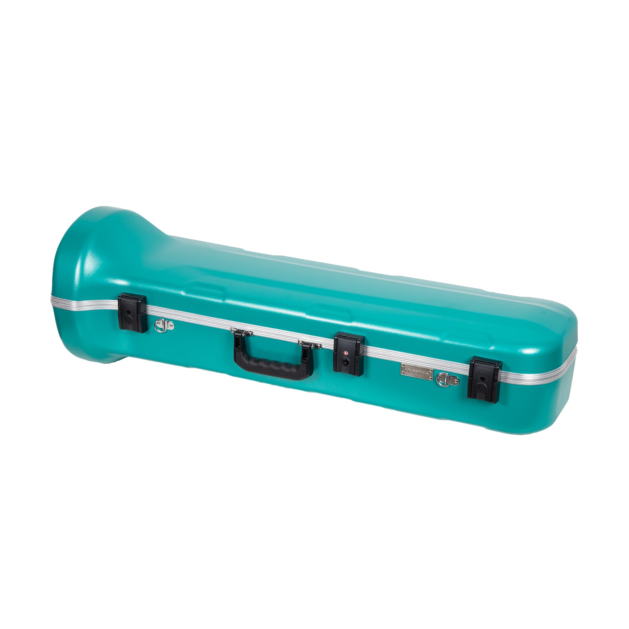 Crossrock Funda para clarinete, carcasa rígida de fibra de vidrio, correas de mochila, Azul menta, Trombone, Trombón