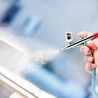 Cocoarm Nylon Légecset Tömlő Adapter Készlet - 1,83m Flexibilis Levegőcső 1/8"-1/4" Csatlakozókkal Festékszóróhoz, Kompresszorhoz - Kék-Sárg 5