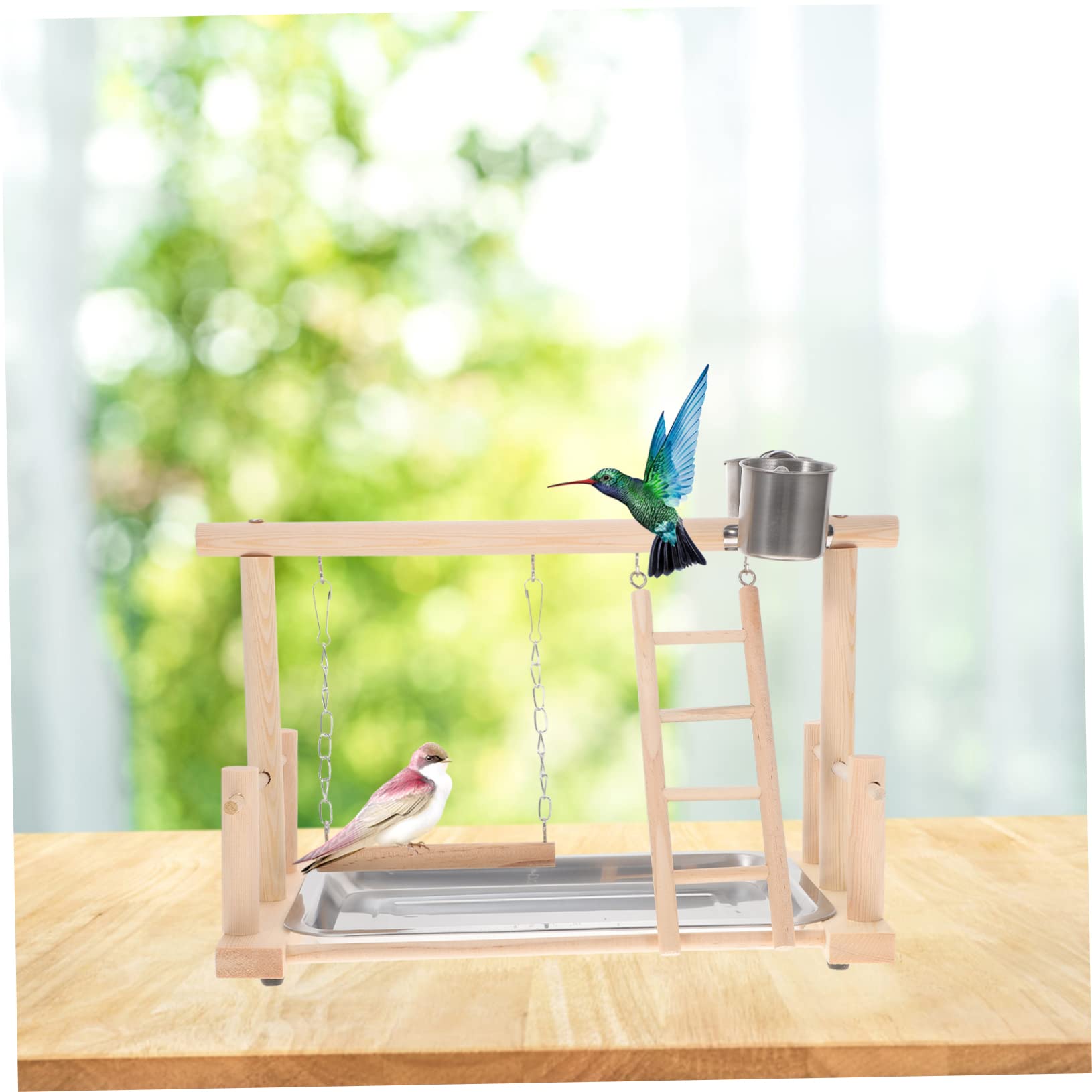 Gimnasio para Cacatúas De Actividades Juguetes para Aves Soporte De Parque Infantil