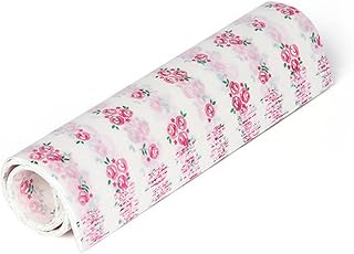 Wax Paper,50 sheets Grease Proof Paper,Waterproof Dry Hamburger Paper Liners Wrapping Tissue for Plastic Food Basket for Baking Grilling Air Fryer Steaming Bread Cake Cookie(Rose)
