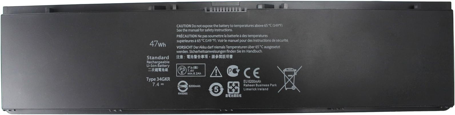 E7440 34GKR 3RNFD Battery Replacement for Dell Latitude 14 7000 E7440 E7450 E7420 Series PFXCR F38HT G95J5 G0G2M T19VW 909H5 0909H5 451-BBFT 451-BBFV 451-BBFY E225846 Notebook PC Batteries Laptop