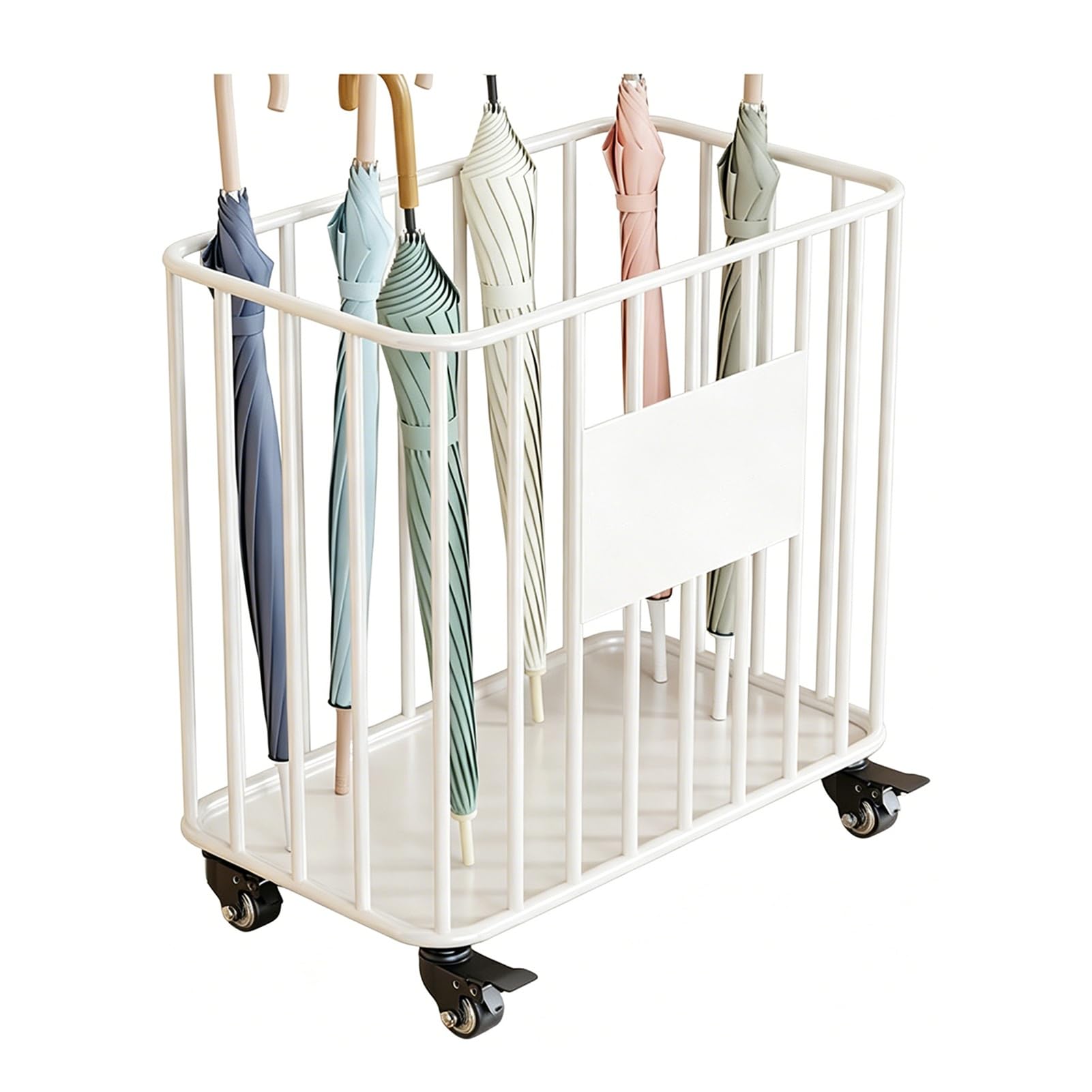 Porte-parapluie d'entrée de maison blanc 25x40x45cm avec récupérateur d'eau intégré