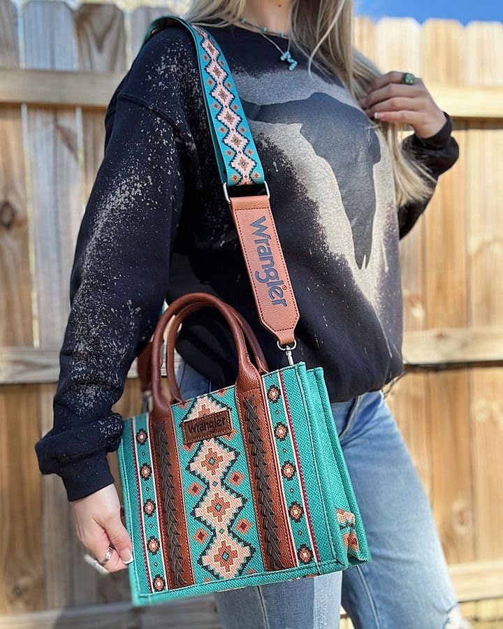 Wrangler Tote Bag for Women Western Purse and Aztec Satchel Handbag - Image 2