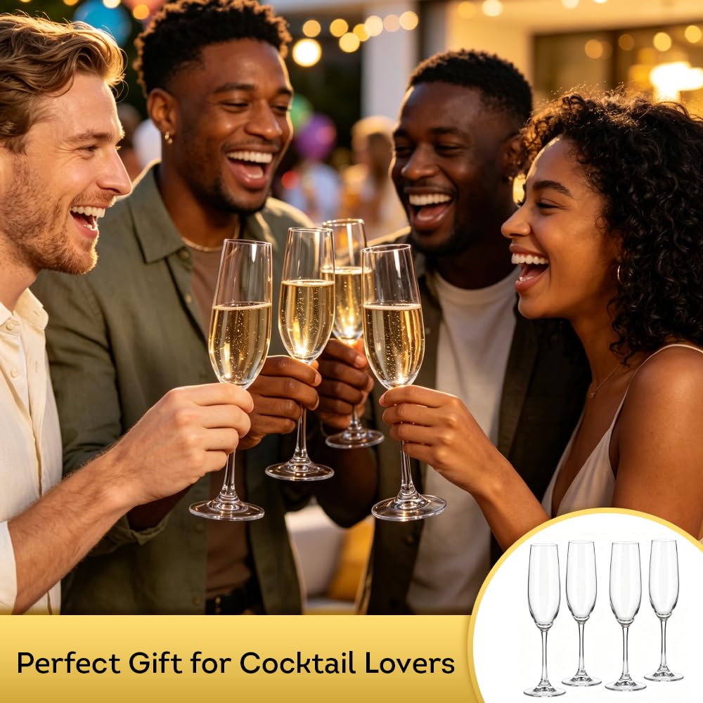 Unbreakable Champagne Glasses - Shatterproof & Clear -7