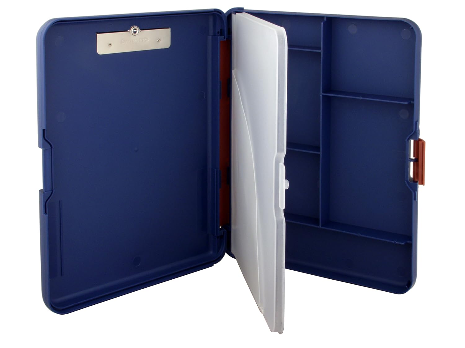 Läufer 00475 Klemmbrett mit Fach WorkMate II, blau, unterteiltes Innenfach, Clipboard aus Kunststoff