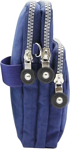 Miniatura 6 de ZGMYC Bolsa de 3 capas para teléfono celular, bolso de pulsera impermeable deportivo para el hombro, cartera