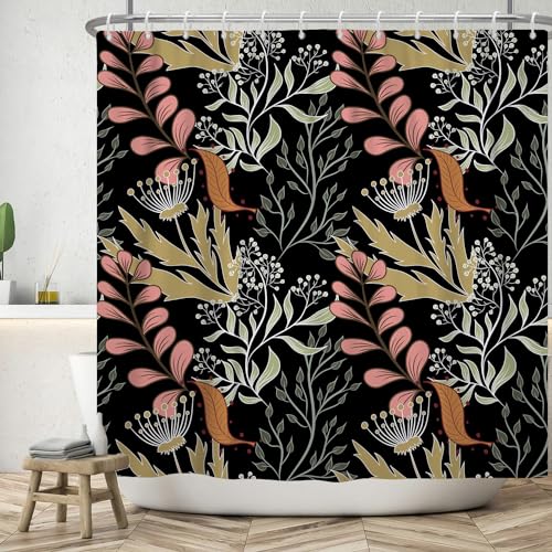 ASDCXZ Leaves Shower Curtain 180x180 cm