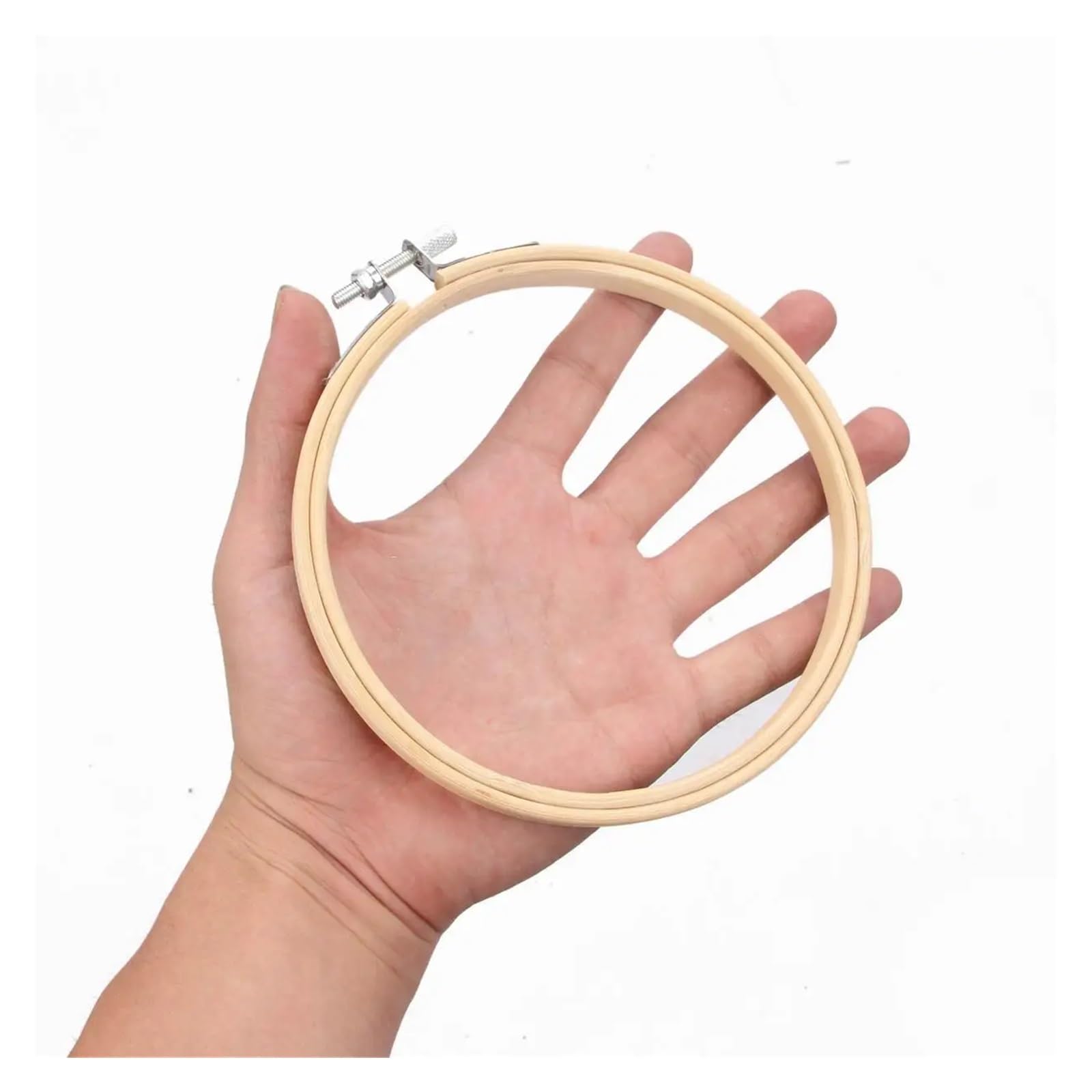 ENSDIEPLS Cross Stitch Hoop Ring, Mini Embroidery Hoop Wood Round Frame Multiple Sizes 8-34 cm DIY Sewing Tool(13cm)