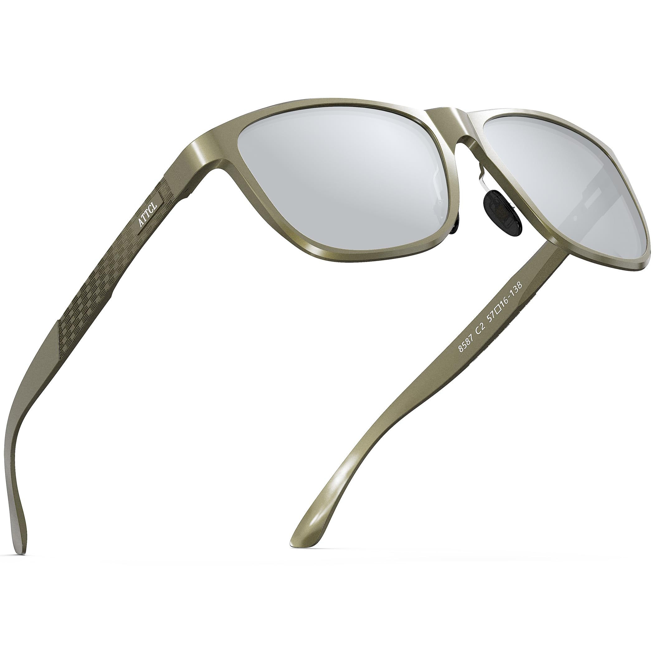 ATTCL Polarised Sunglasses Mens for Driving: UV400 Protection Square Shades AL-MG Metal Frame HD TAC Lens Hiking Travel — view 10