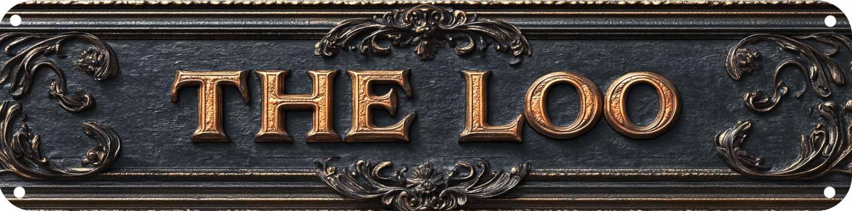Vintage Tin The Loo Sign Retro Metal Sign for bathroom Decoration - bathroom Funny Wall Art Plaque 4x16 Inch
