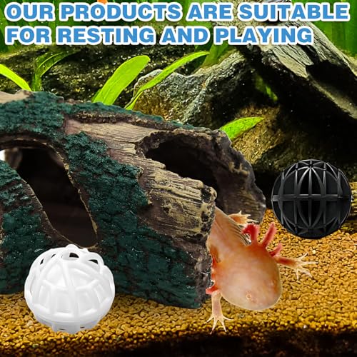 Image of 1Pcs Tree Root Landscaping, 4Pcs Fish Tank Filter Balls White & Black Driftwood for Aquarium Fish Tank Cave Aquarium Hideout, Decorative Accessories Suitable for Aquatic Animals