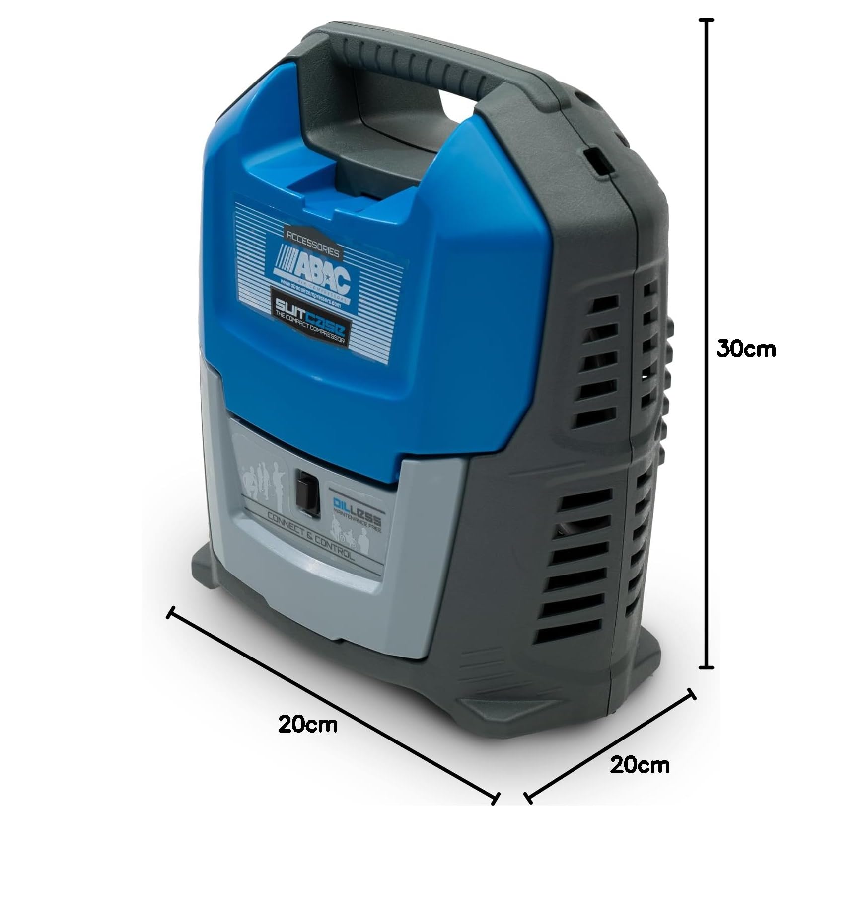 Compresor de aire ABAC Suitcase 0 sin aceite 1.5HP 8bar 160l/m