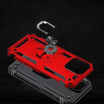 iPhone 16 Pro Max İle Uyumlu Kılıf Vega Tank Sert Yüzüklü Standlı Zırh Koruma Kapak