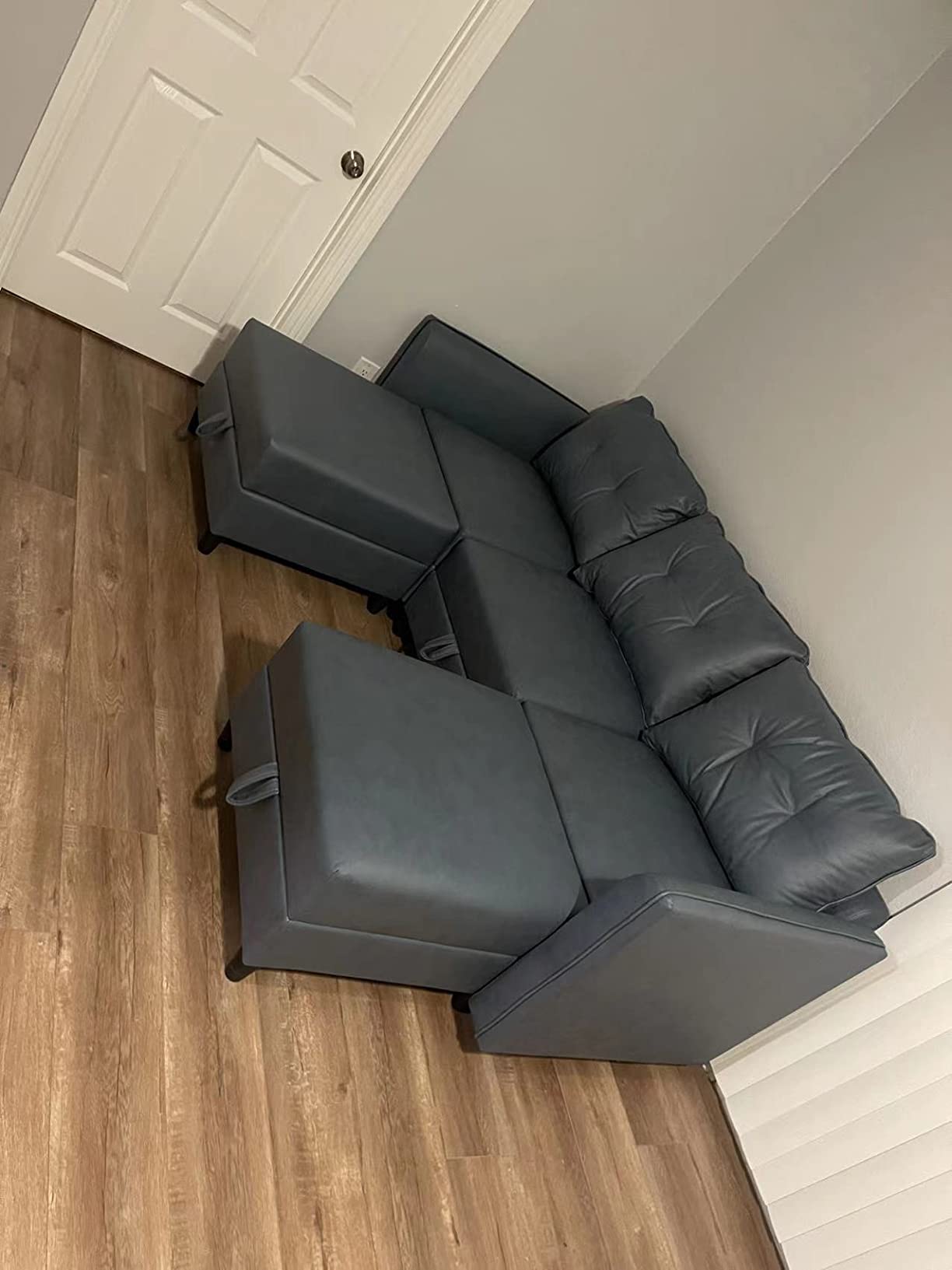 76/mo Finance LLappuil Modular Sectional Sofa Faux Leather Fabric