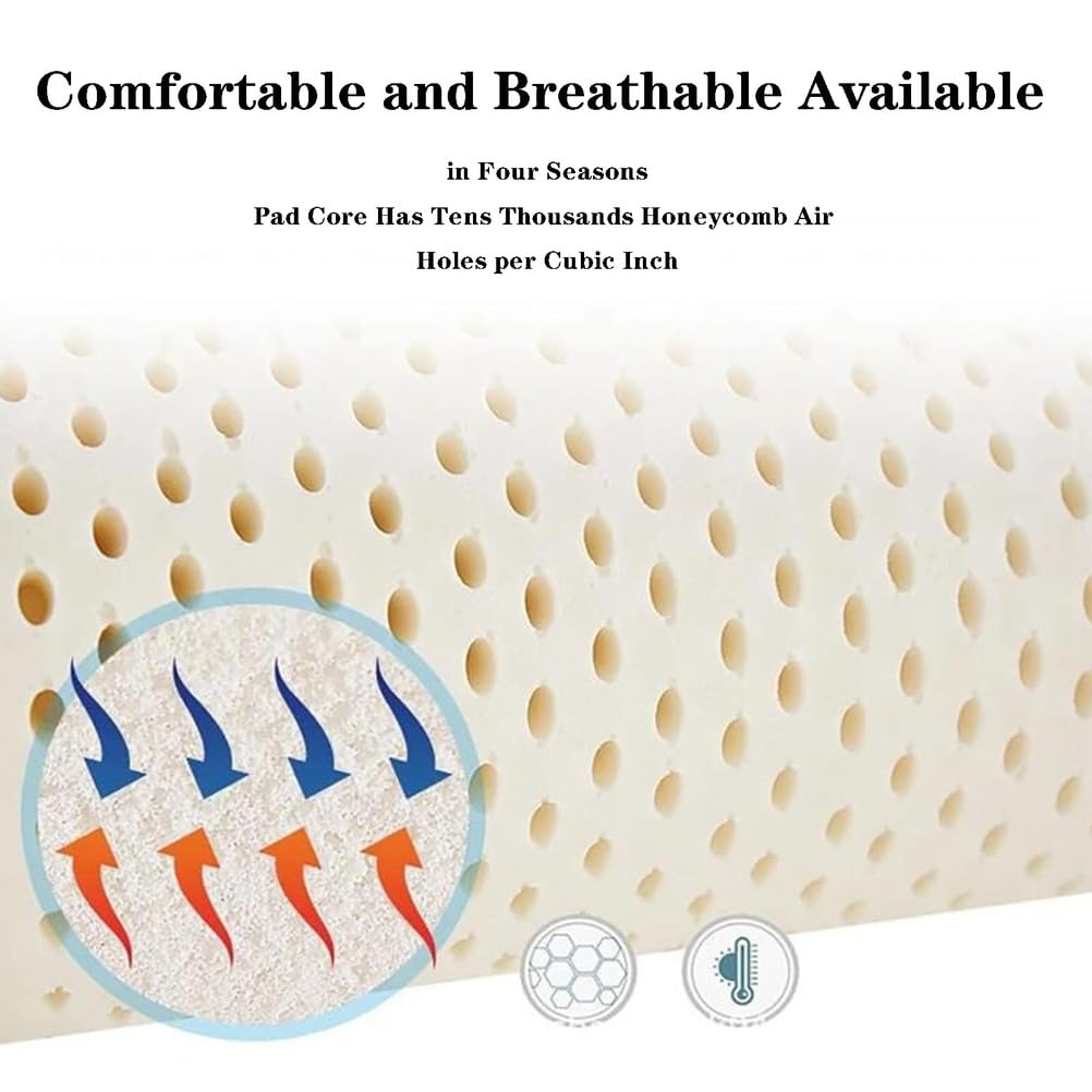 SFKLYU Coprimaterasso in Lattice Biologico da 3 cm, Materasso Pieghevole Portatile Antidecubito per Il Mal di Schiena, Resistente e Non Facile da Piegare,180cm*200cm