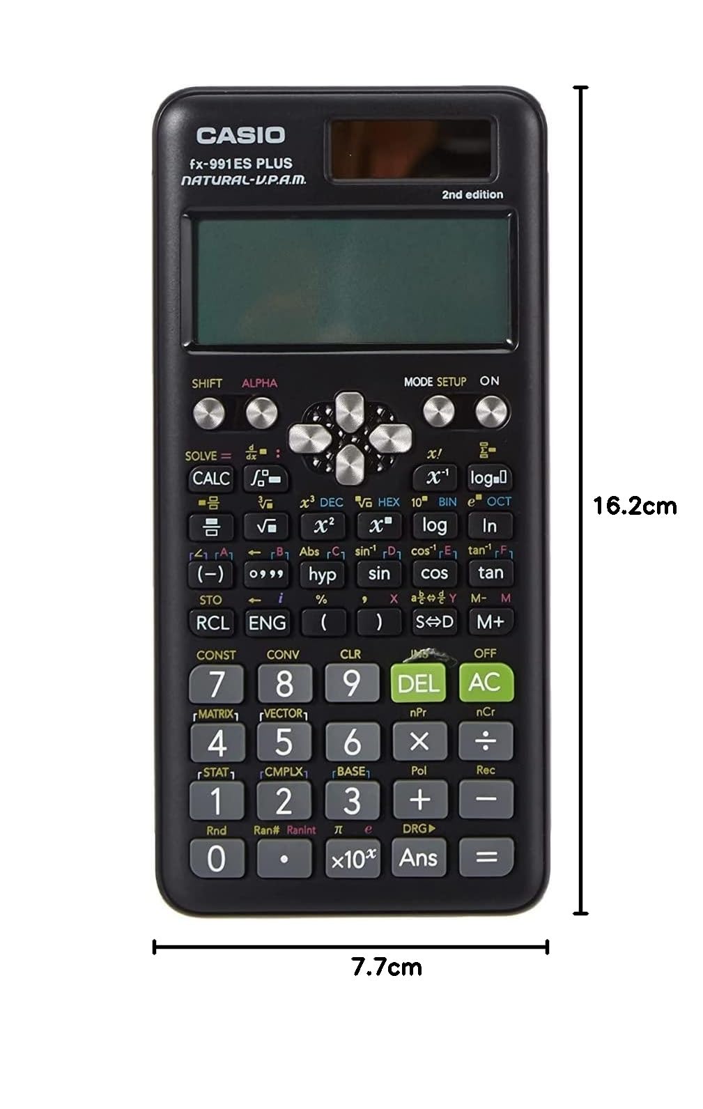 Casio fx-991ES Plus 2nd Edition con Funda Protectora WYNGS Gris Claro - Calculadora Científica - Paquete Básico