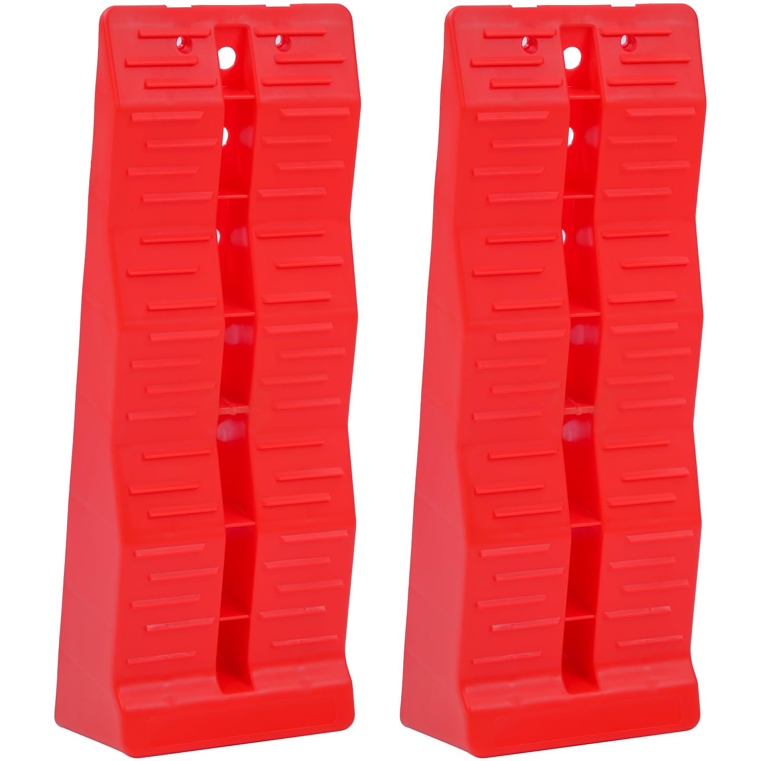 KATSU Rampe di Livellamento per Roulotte 2 Pezzi Capacità 5 Ton 3 Livelli Cunei Livellamento Camper da Campeggio in Plastica per Impieghi Gravosi per Garage Officina Auto