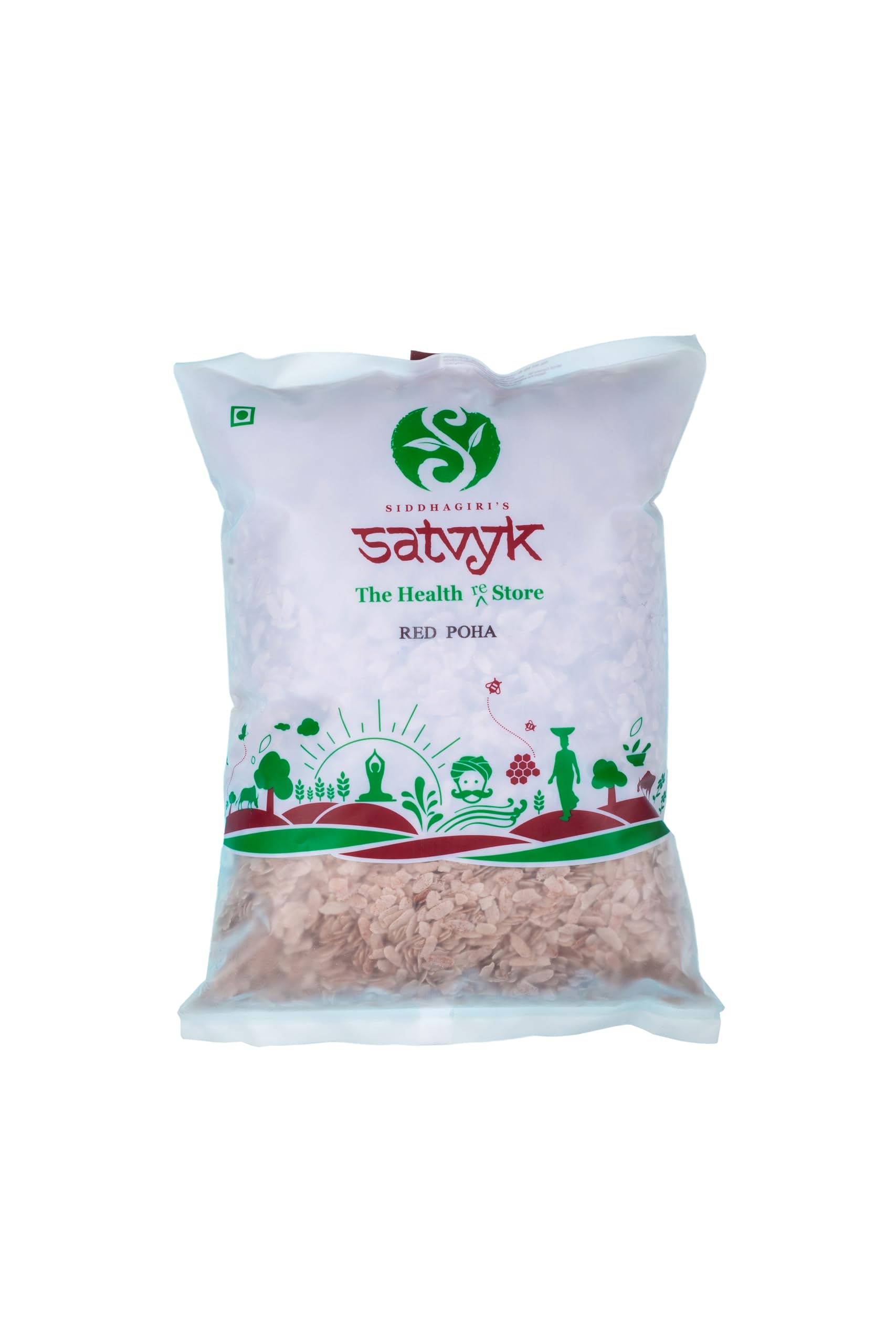 S Siddhagiris SATVYK THE HEALTH re STORE Organic Red Poha (Set of 3-1.5kg) - Unpolished Flattened Red Rice | Rich in Dietary Fibers & Nutrients | Unpolished Poha | High in Fibre Poha (B07GFRJWDW) Amazon Price History, Amazon Price Tracker