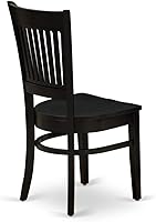 Vista 22 de East West Furniture NFVA3-BLK-C - Juego de comedor de 3 piezas que contiene una mesa de comedor rectangular con hojas de mariposa y 2 sillas