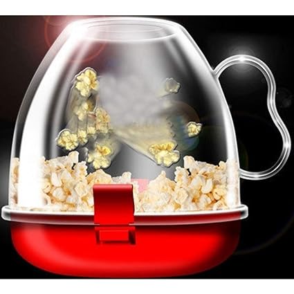 ZAKANO Plastic Ez Popcorn Maker (6 x 6 x 6 inches, Multicolour)
