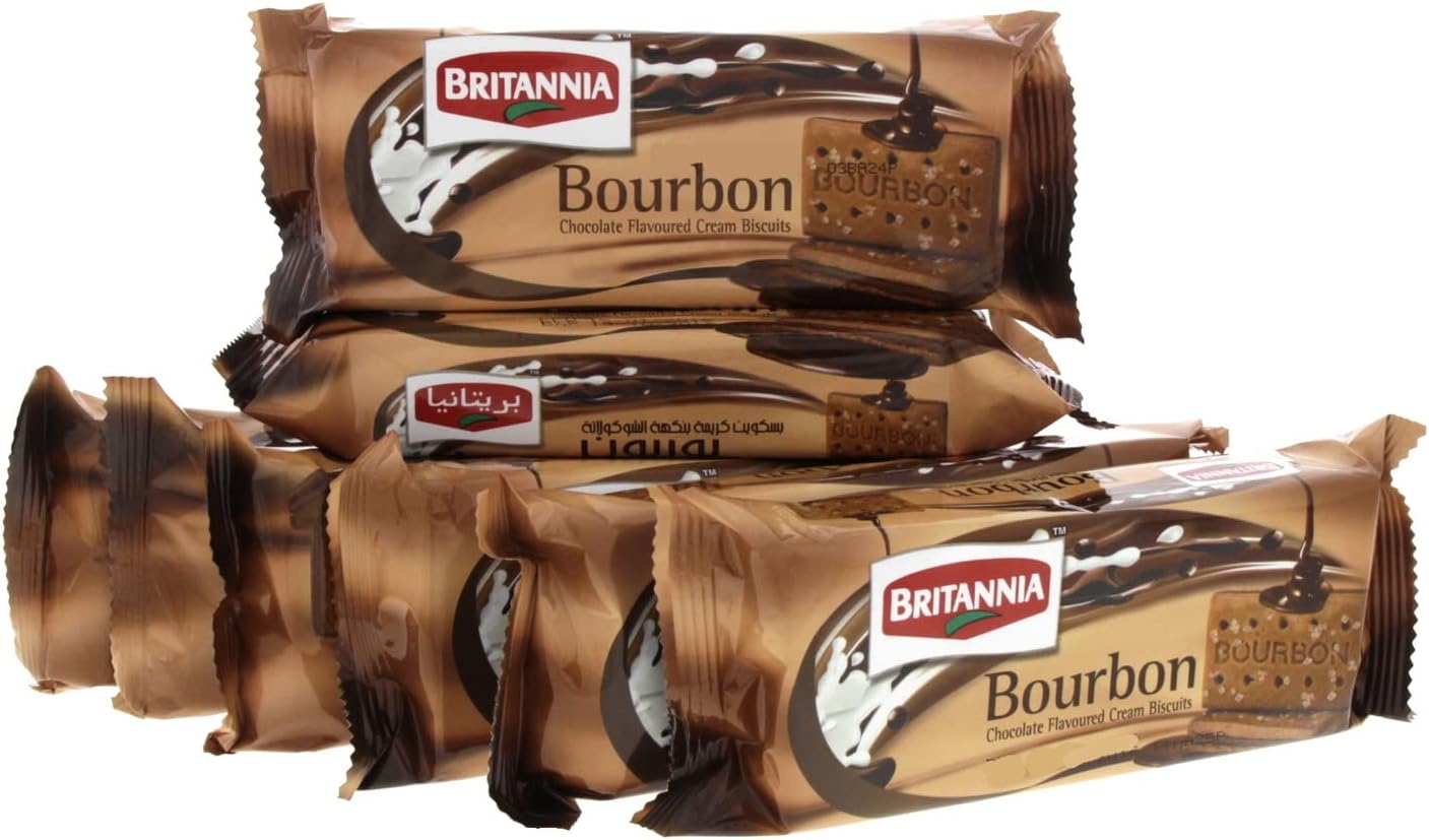 Bourbon Cream Biscuits 100G, Pack of 8, 1.0 count