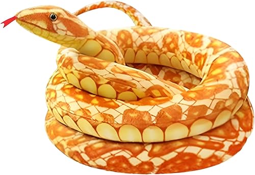 Miniatura 7 de Peluche Cobra de 67 pulgadas, serpiente cobra, serpiente de peluche, gran tamaño King, serpiente, zoólogo, disfraz de Halloween, pitón realista,