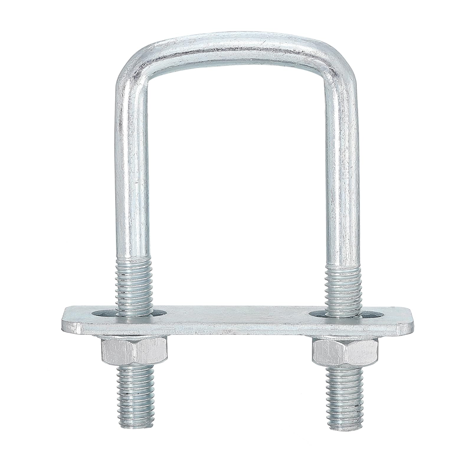 uxcell Square U-Bolts, 8 Sets 35mm Inner Width 80mm Length M8 Zinc-Plated Carbon Steel U Clamp Bolt with Nuts and Plates, for Boat Trailer
