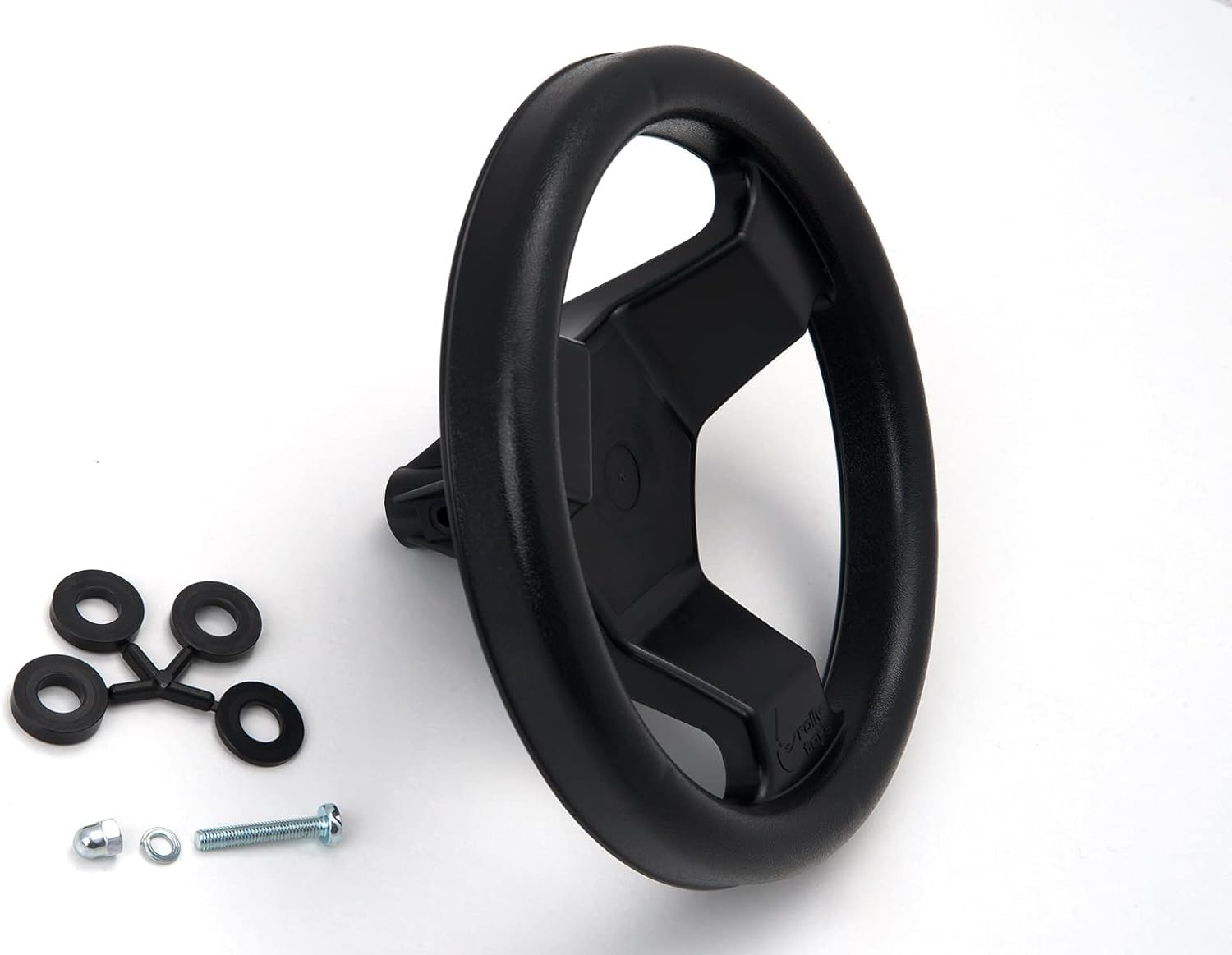 Rolly Toys Lenkrad für Tretfahrzeuge (Zubehör für rollyFarmtracs, rollyX-Tracs und rollyUnimogs, schwarzes Lenkrad, Steuerrad) X38600001580, Large, Schwarz